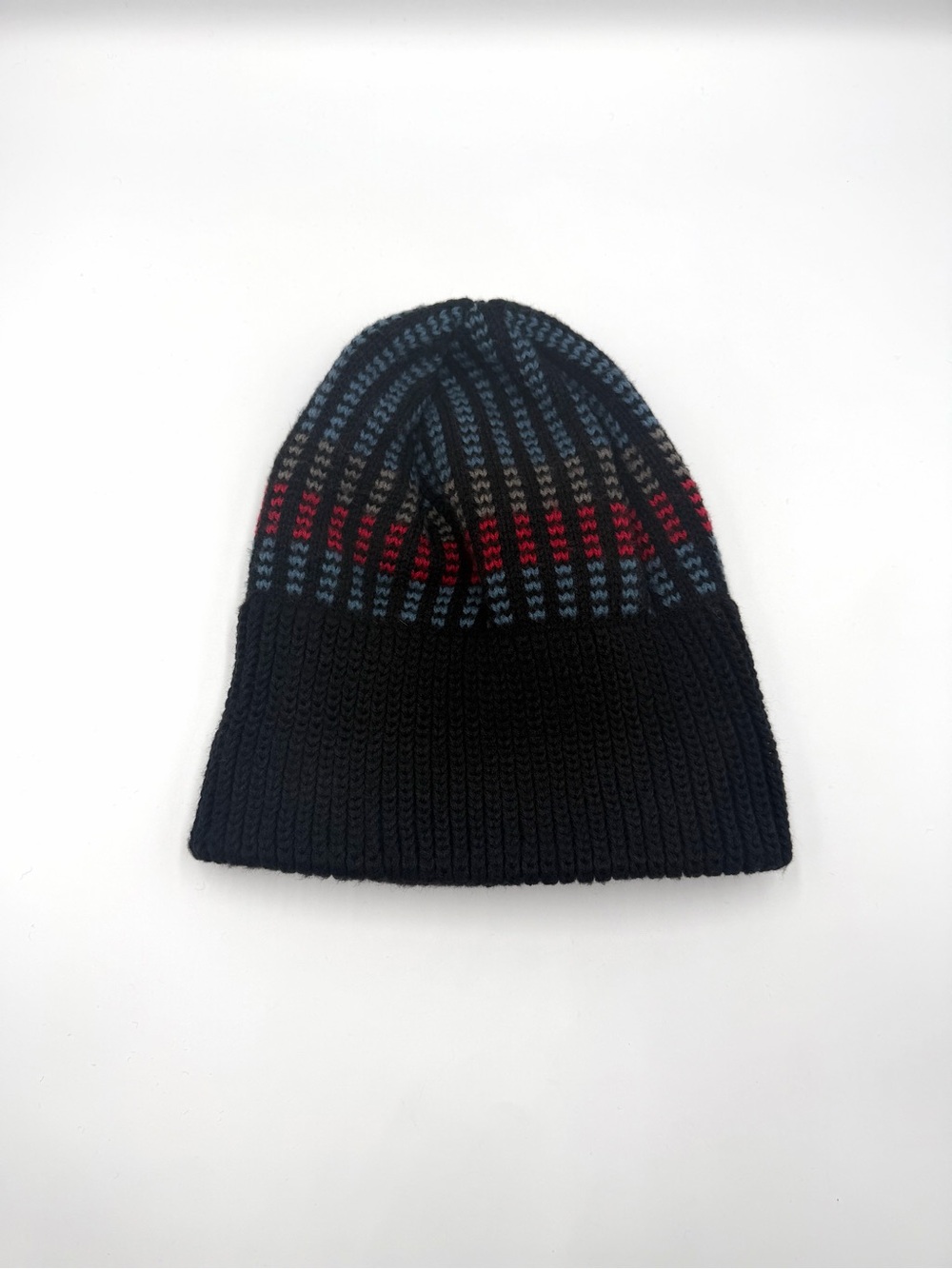 Vintage Columbia Unisex Knit Beanie One Size Black Blue Red Gray